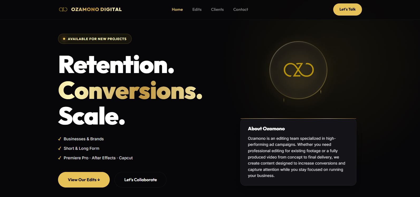 Ozamono Digital Case Study